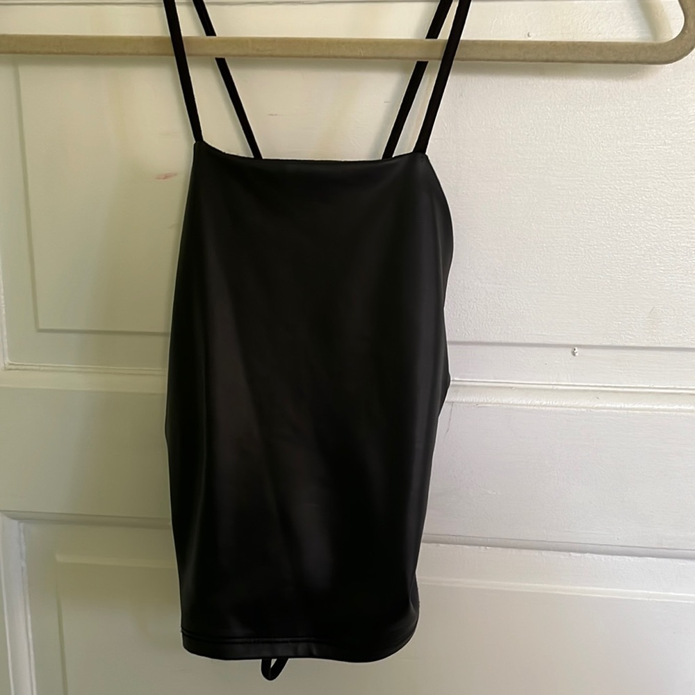 Charlotte Russe Faux Leather Top - Size M